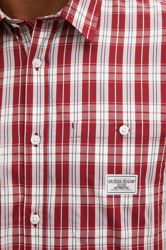 Bavlnená košeľa Guess Jeans M5YH37.WH7Q1 burgundské