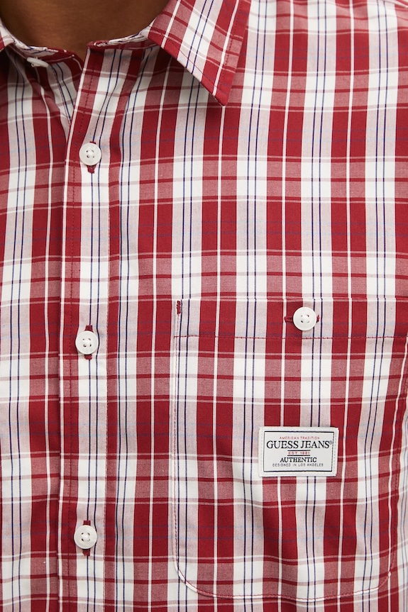 Bavlnená košeľa Guess Jeans M5YH37.WH7Q1 burgundské