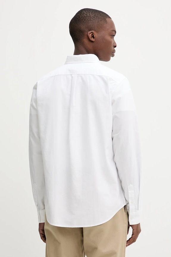 Ρούχα Βαμβακερό πουκάμισο Guess Jeans M5YH64.WHFK1 λευκό