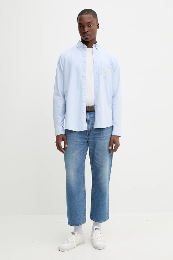 Guess Jeans pamut ing M5YH64.WHFK1 kék AW25