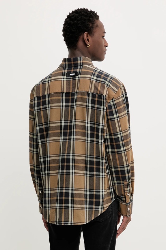 Îmbrăcăminte MSGM cămașă din bumbac 3940ME11L.257500 maro