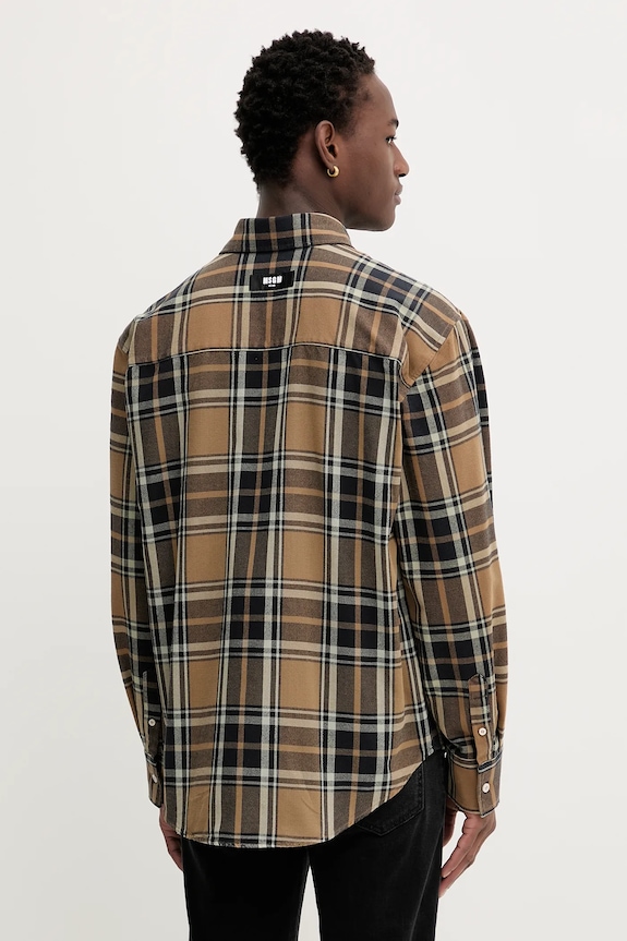 Îmbrăcăminte MSGM cămașă din bumbac 3940ME11L.257500 maro
