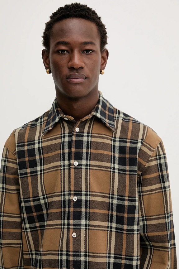 MSGM cămașă din bumbac maro 3940ME11L.257500