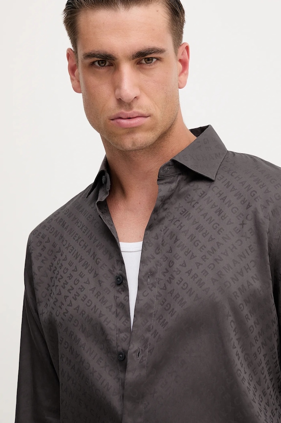 Bombažna srajca Armani Exchange siva XM001142.AF13131