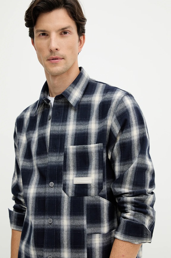 Armani Exchange cămașă din bumbac bleumarin XM001149.AF16626
