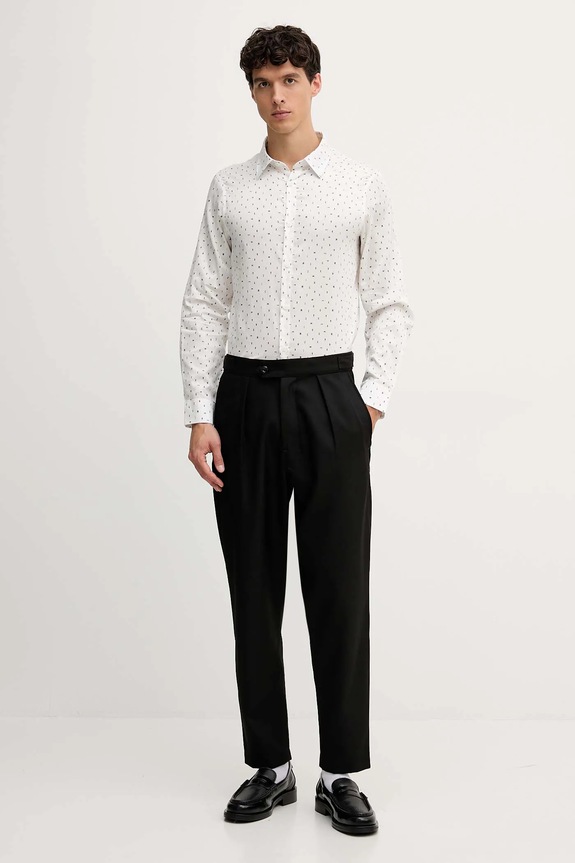 Armani Exchange koszula męska bawełniana XM001942.AF19194 biały SS26