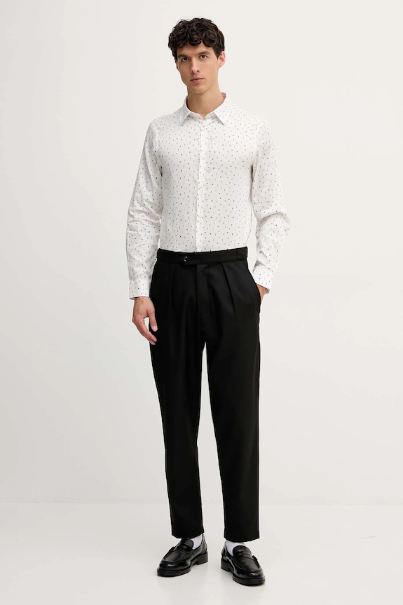 Armani Exchange koszula męska bawełniana XM001942.AF19194 biały SS26