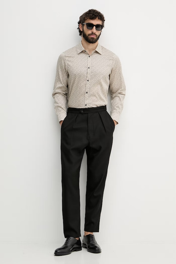 Armani Exchange košeľa pánska bavlnená XM001942.AF19194 béžová SS26