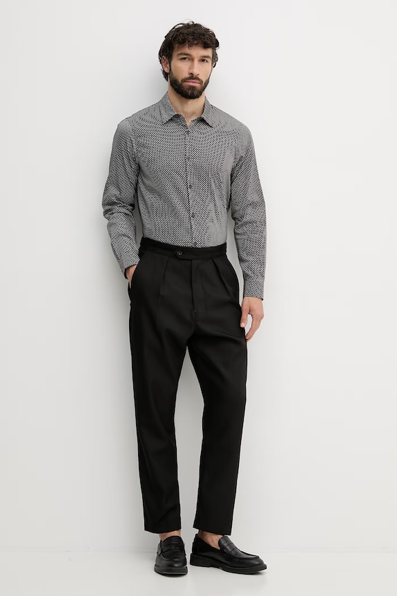 Armani Exchange košeľa pánska bavlnená XM001942.AF19194 sivá SS26