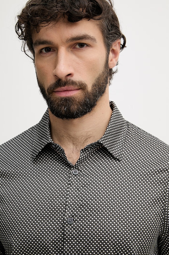 Armani Exchange košeľa pánska bavlnená sivá XM001942.AF19194