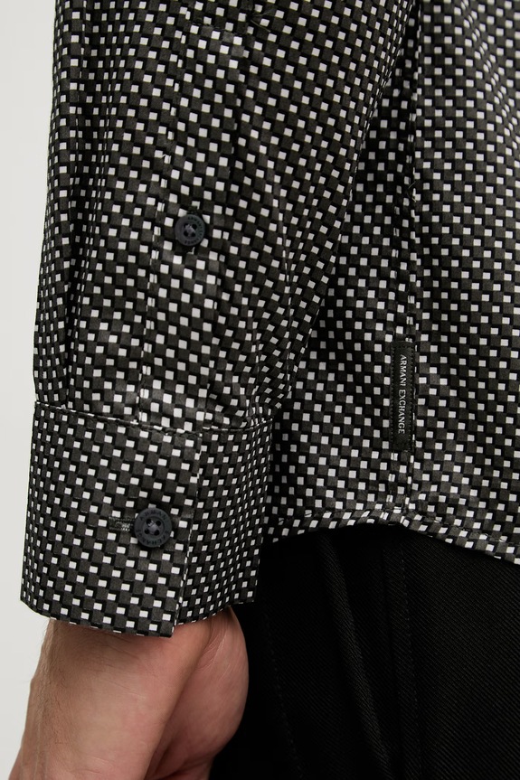 Armani Exchange košeľa pánska bavlnená XM001942.AF19194 sivá