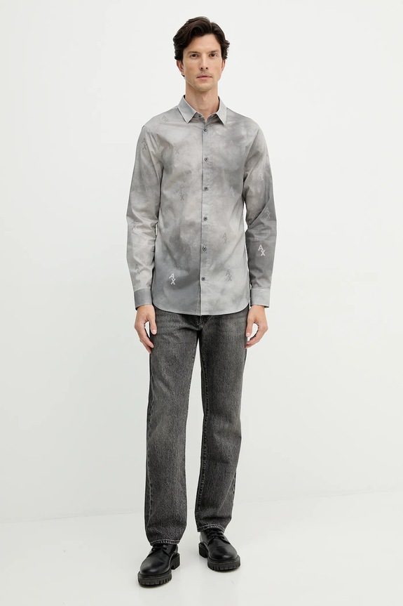 Armani Exchange cămașă XM001956.AF13184 gri AW25