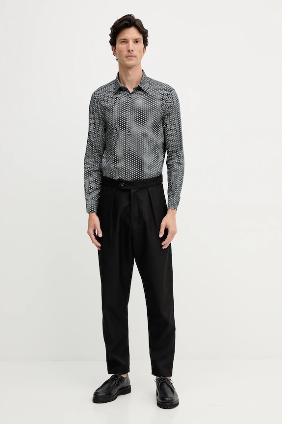 Emporio Armani cămașă EM001537.AF14130 bleumarin AW25