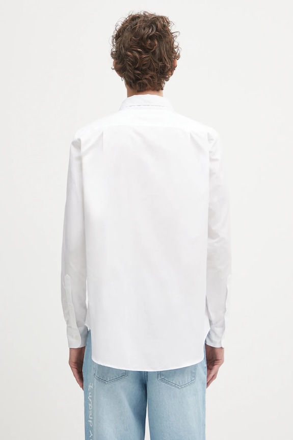 Одежда Хлопковая рубашка Sky High Farm SHF overprint button down SHF07B003 белый
