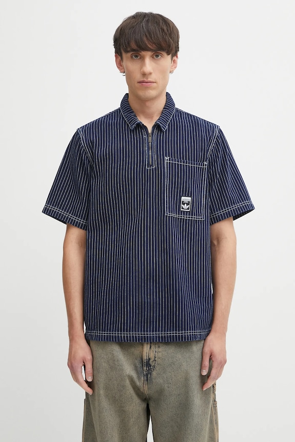 adidas Originals cotton polo shirt Graphic Lo Sh cotton navy JW0169