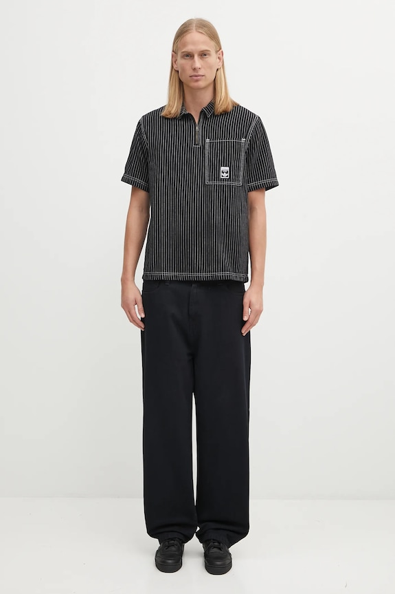 adidas Originals cotton polo shirt Graphic Lo Sh JW0171 black