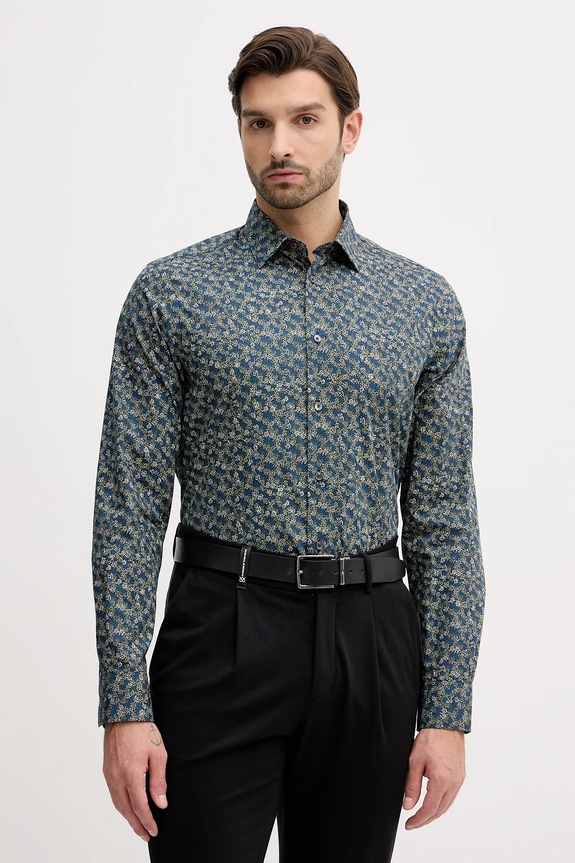 Paul Smith cotton shirt all-over print navy M1R.800P.T02750