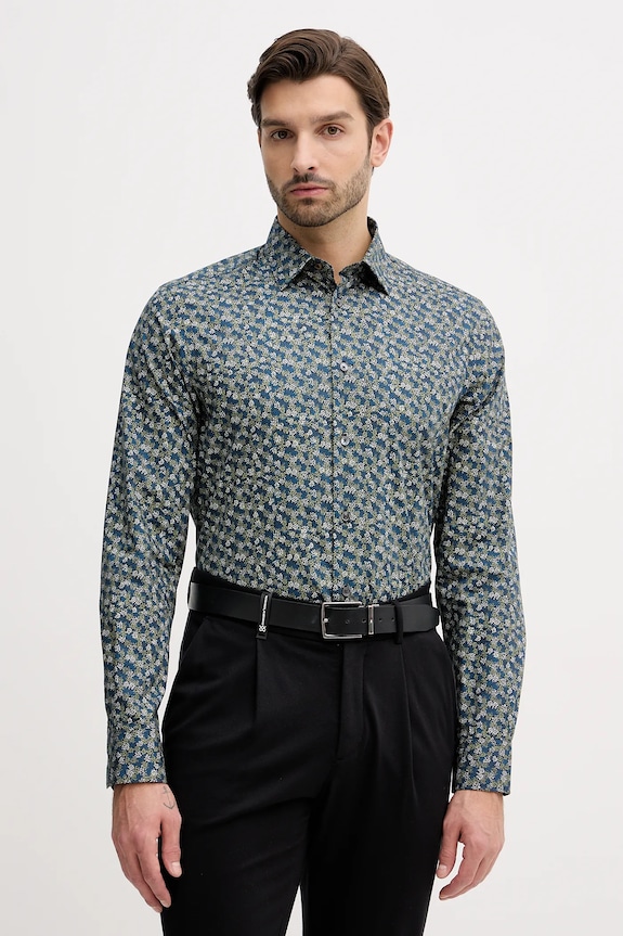Paul Smith cotton shirt all-over print navy M1R.800P.T02750