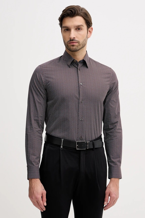 Бавовняна сорочка Paul Smith візерунок бордо M1R.901U.T02718