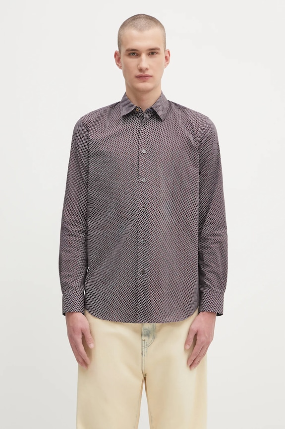 Paul Smith cotton shirt classic maroon M1R.901U.T02718