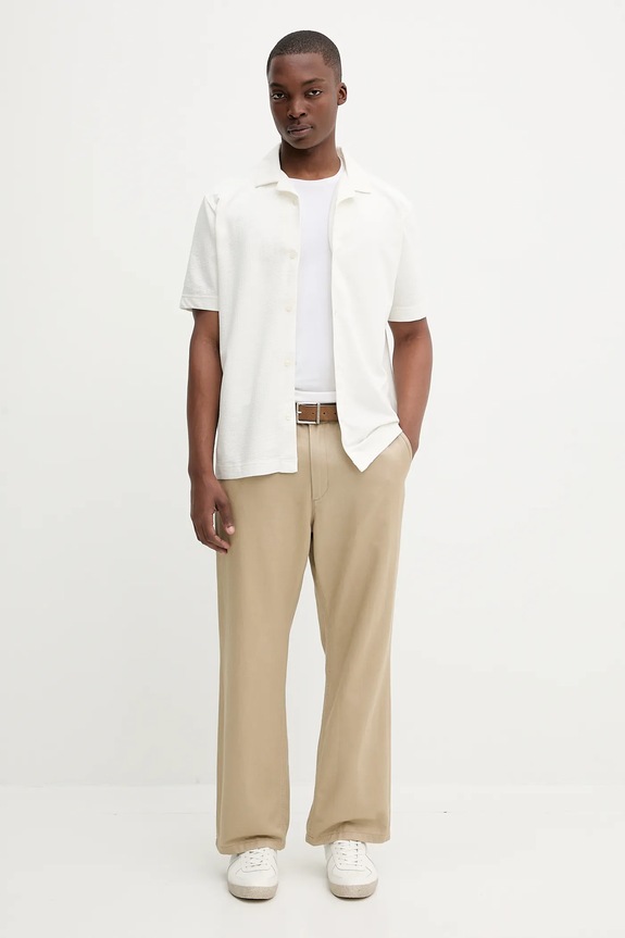 Πουκάμισο Marc O'Polo 526204753088 μπεζ AW25