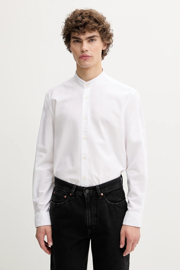 Marc O'Polo camicia in cotone semplice bianco 526731142308