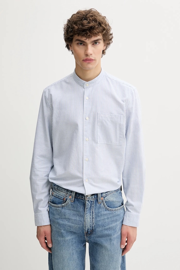 Marc O'Polo camicia in cotone regolare blu 526731342320