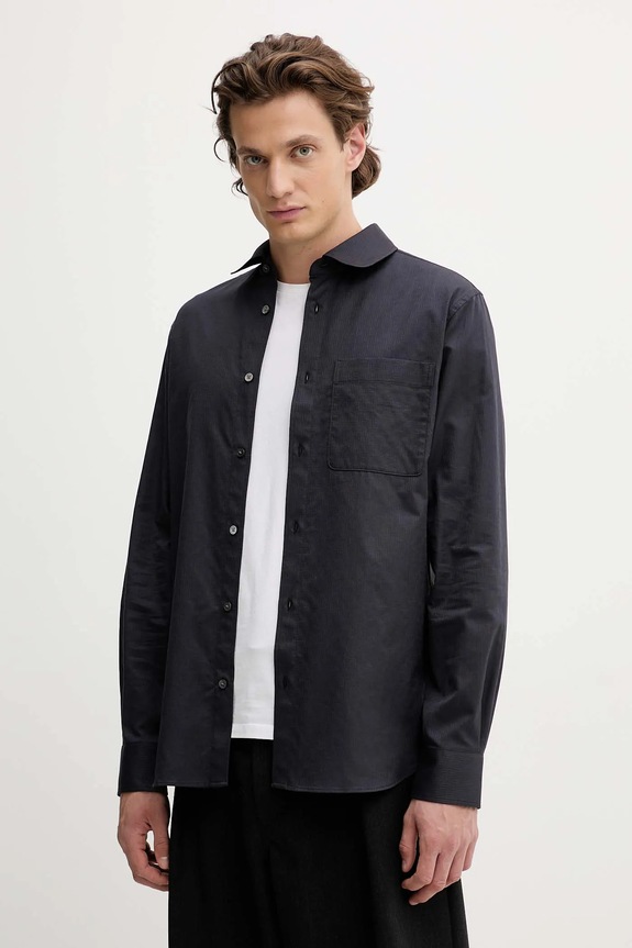 Kenzo koszula bawełniana bawełna granatowy FF65CH2029IC