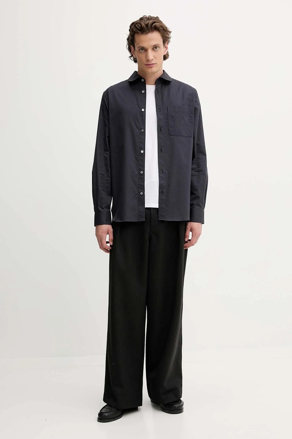 Kenzo koszula bawełniana FF65CH2029IC granatowy AW25