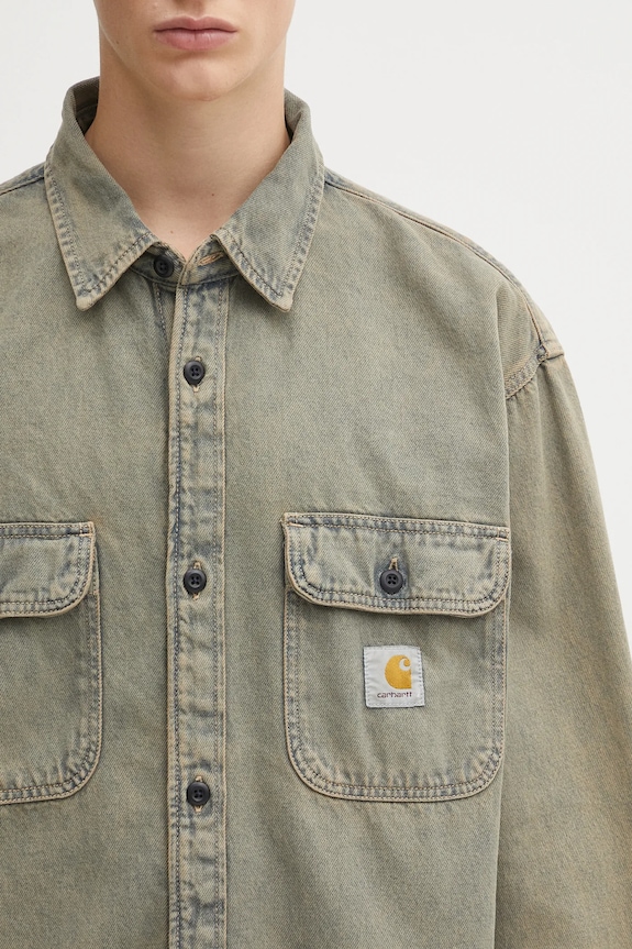 Джинсовая рубашка Carhartt WIP Tigan бежевый I035821.3FUGD