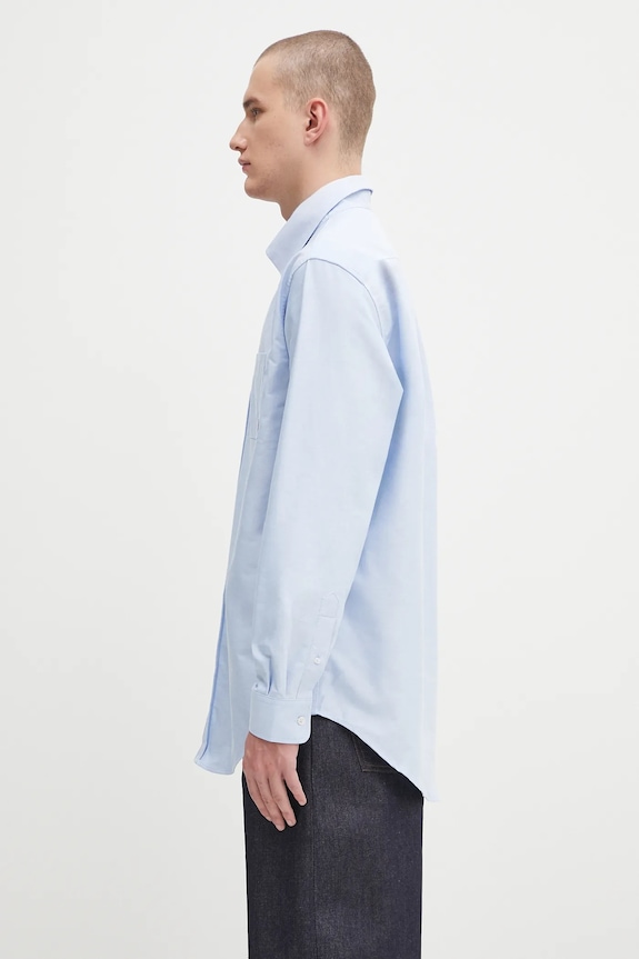 Bavlněná košile Drôle de Monsieur La Chemise Oxford H.SH240.CO225 modrá SS26