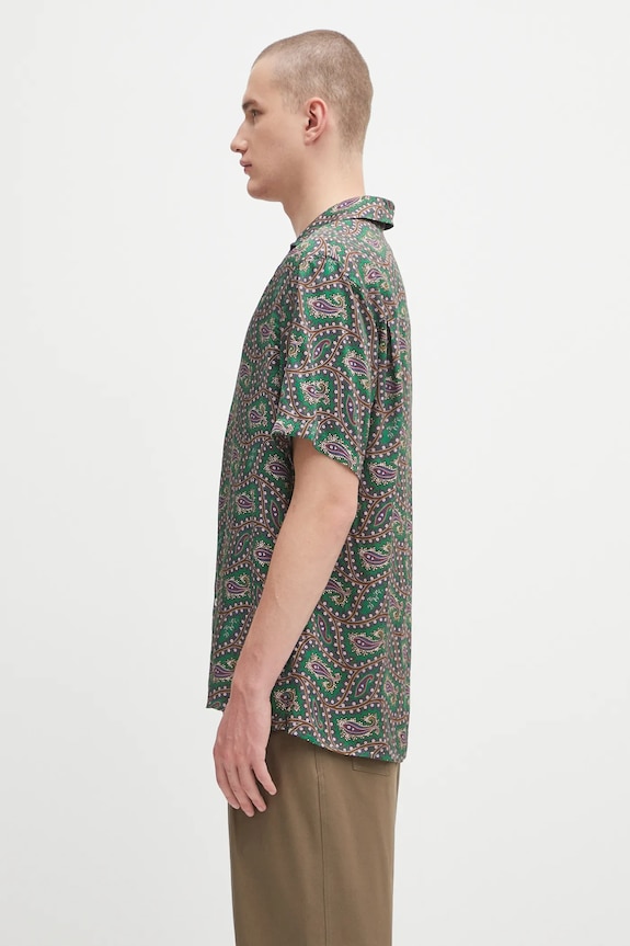 Drôle de Monsieur camicia La Chemise Paisley H.SH229.VI021 verde AW25