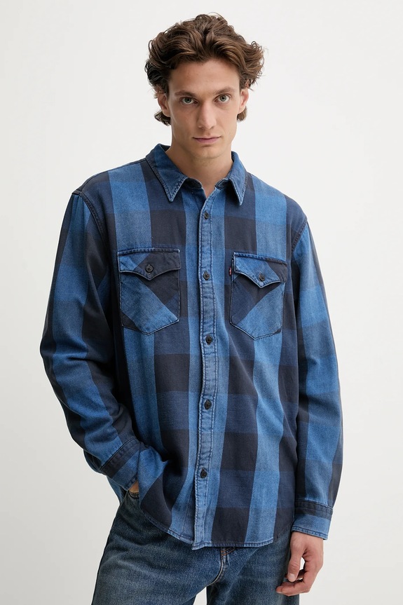 Pamučna košulja Levi's plava A1919.0069