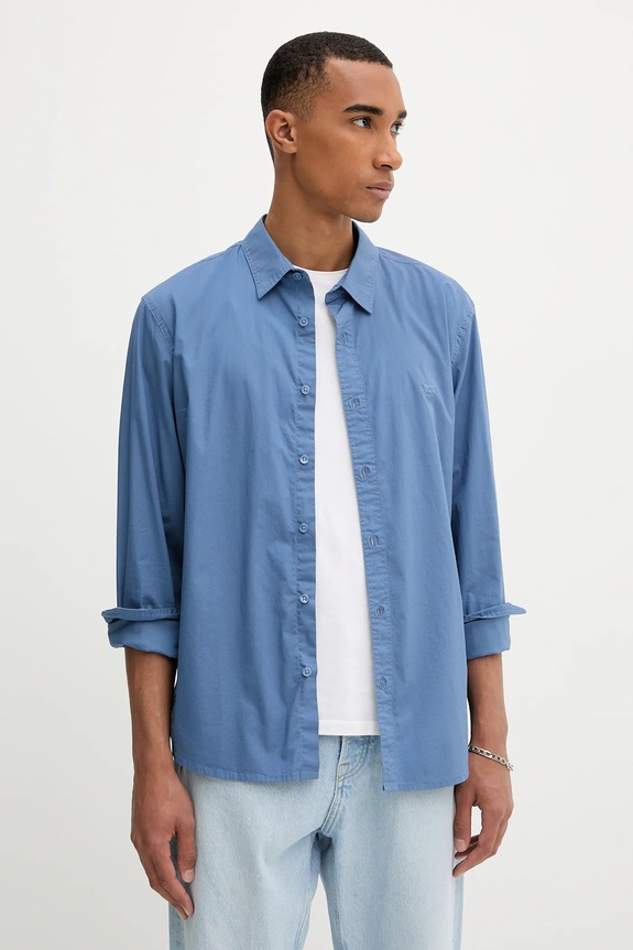 Levi's koszula z elastanem niebieski 86625.0072