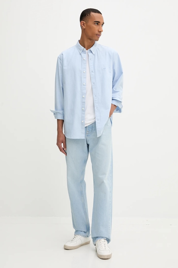 Bavlněná košile Levi's A7210.0050 modrá AW25