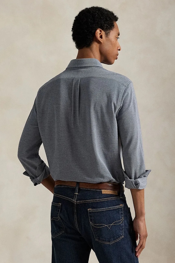 Polo Ralph Lauren cămașă din bumbac 710979488 bleumarin AW25