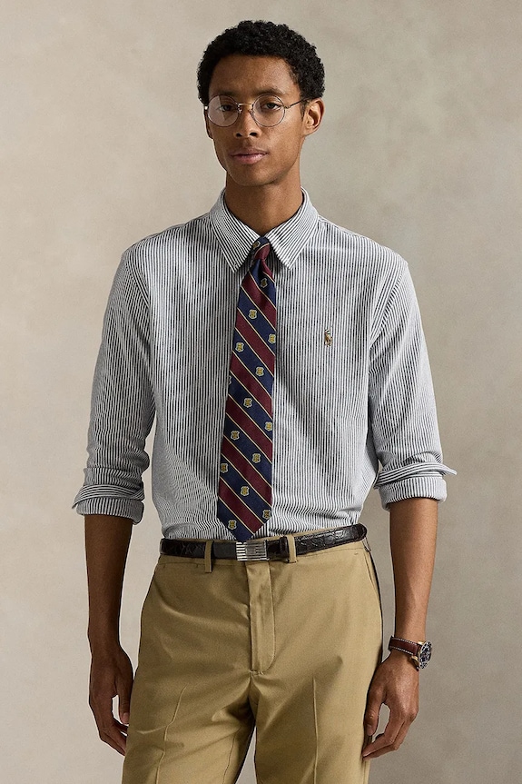 Polo Ralph Lauren cămașă din bumbac lung albastru 710979489