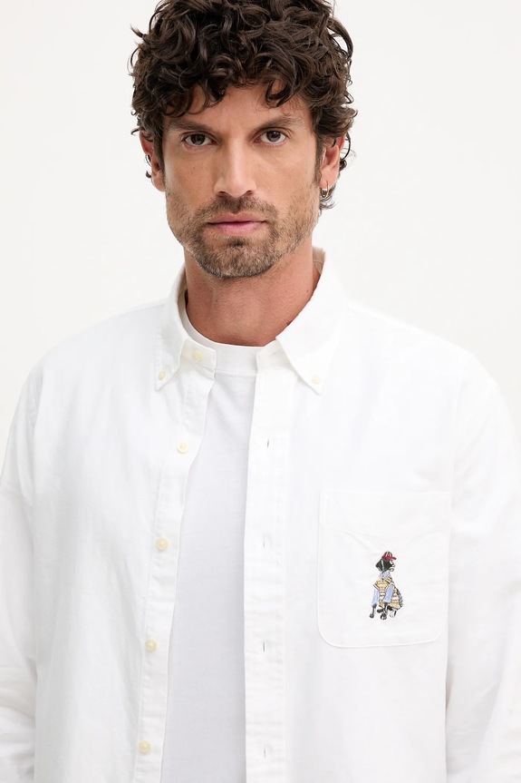 Polo Ralph Lauren cămașă din bumbac alb 710P00526