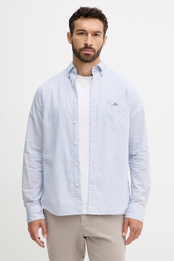 Gant koszula bawełniana regular niebieski 3250149
