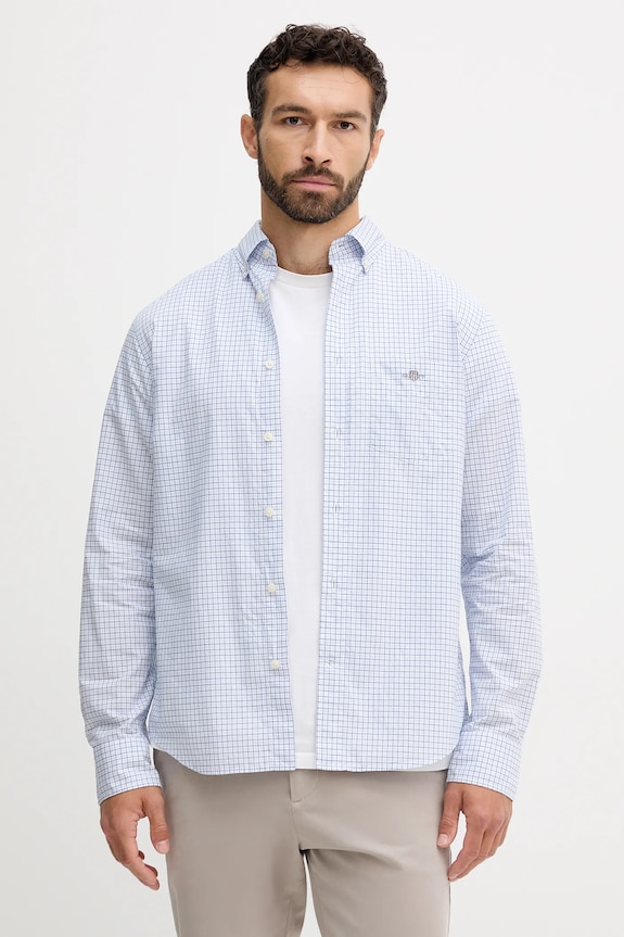 Gant koszula bawełniana regular niebieski 3250149