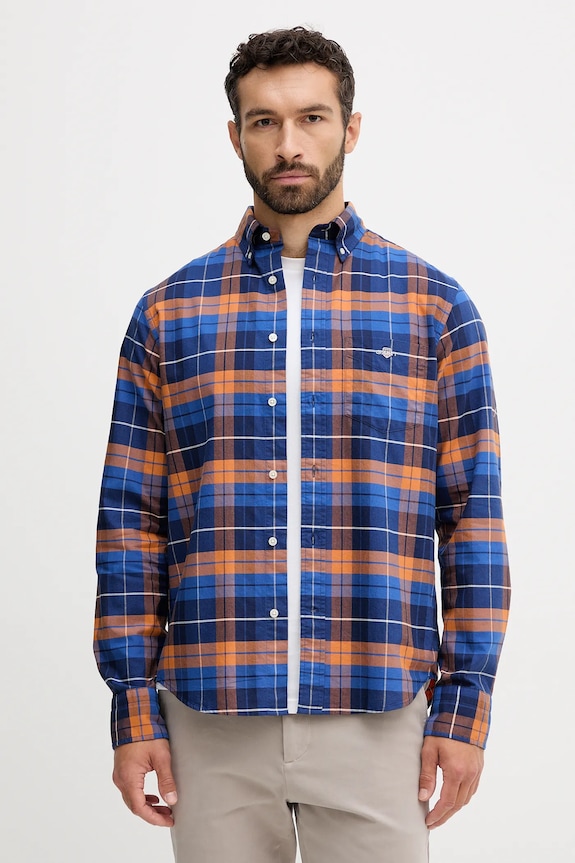 Gant koszula bawełniana regular niebieski 3250147