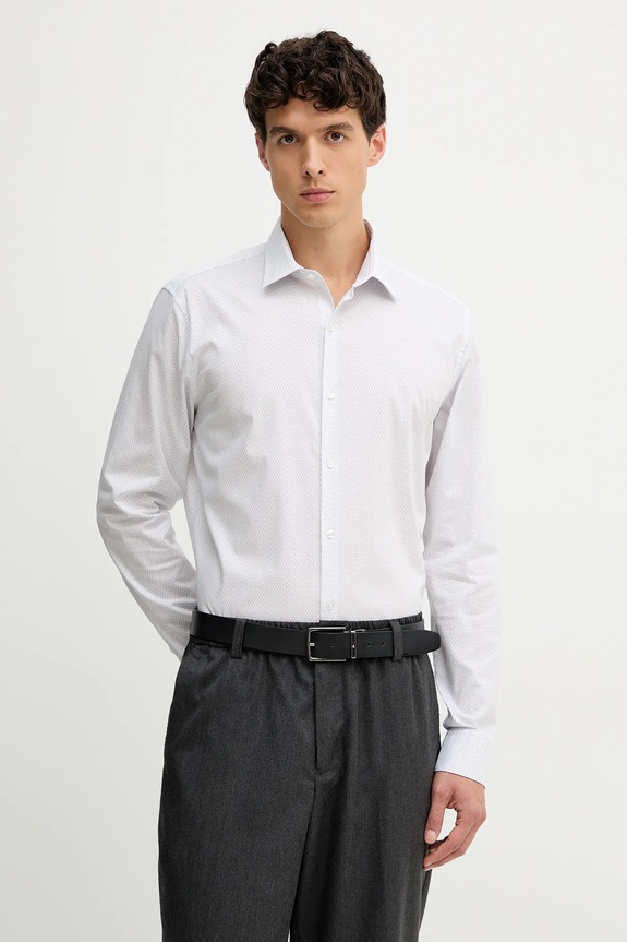 Πουκάμισο Calvin Klein με ελαστάν μπλε LV019EU041