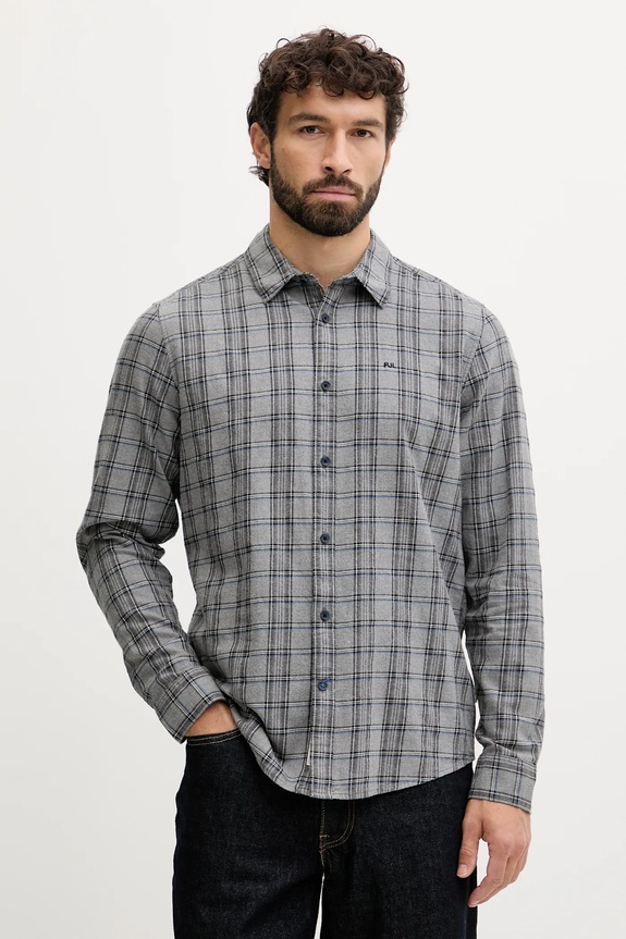 Pepe Jeans koszula bawełniana wzorzyste szary PM3090830