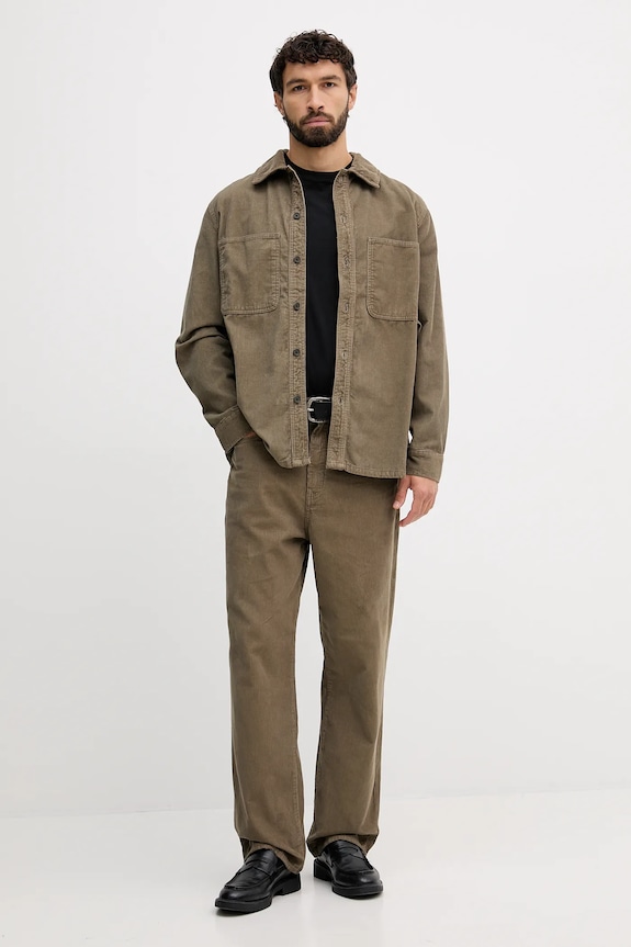 Menčestrová košeľa Armani Exchange XM001588.AF18825 zelená AW25