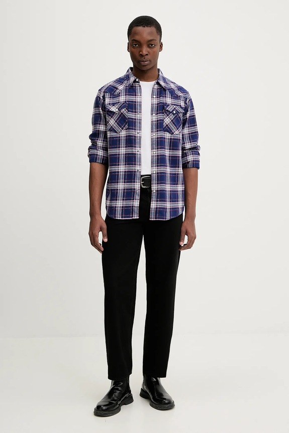 Levi's cămașă 85744.0107 bleumarin AW25