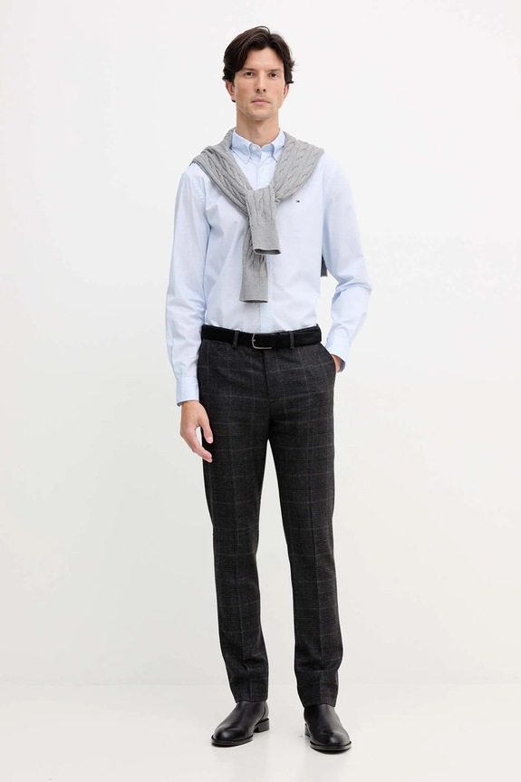 Tommy Hilfiger koszula bawełniana MW0MW40455 niebieski AW25