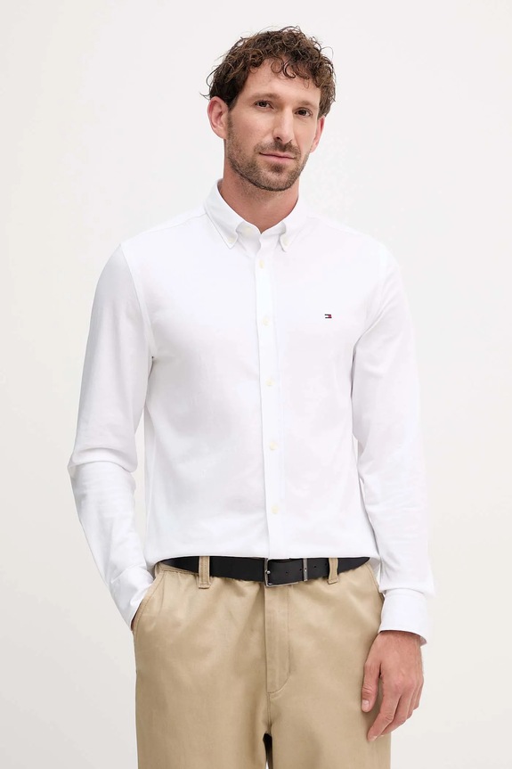 Tommy Hilfiger cămașă lung alb MW0MW41059