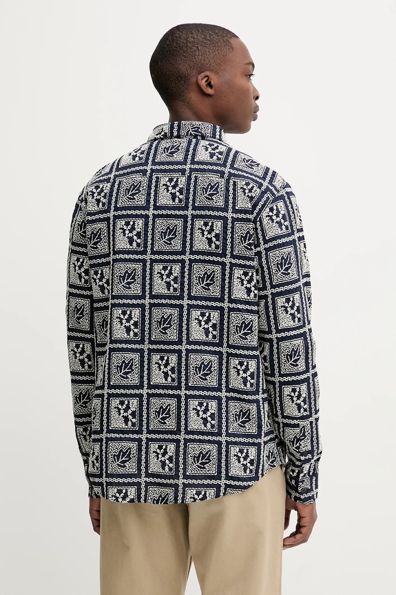 Ρούχα Βαμβακερό πουκάμισο Desigual JACK 25WMCW25 σκούρο μπλε