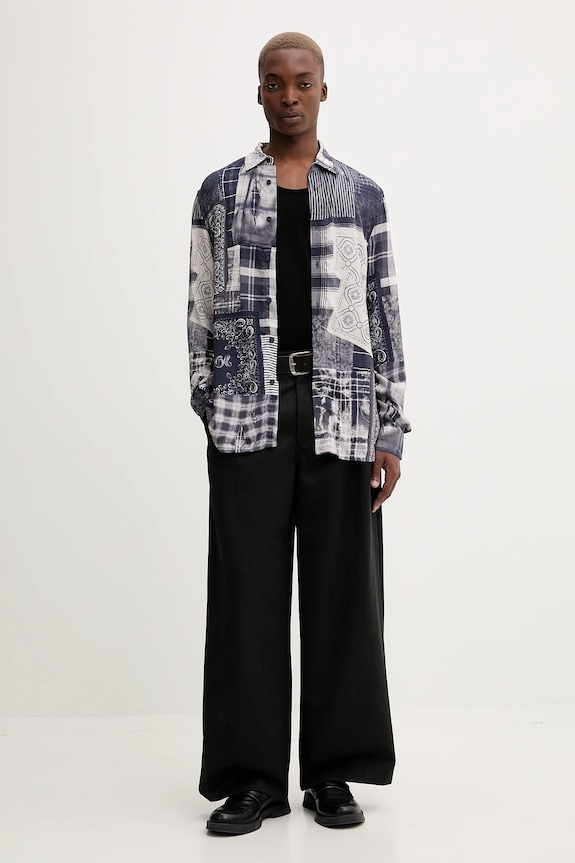 Πουκάμισο Desigual BLUE PATCH 25WMCW40 σκούρο μπλε AW25