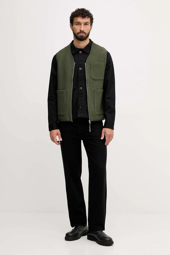 Βαμβακερό πουκάμισο Calvin Klein Jeans LV04RD110G μαύρο AW25